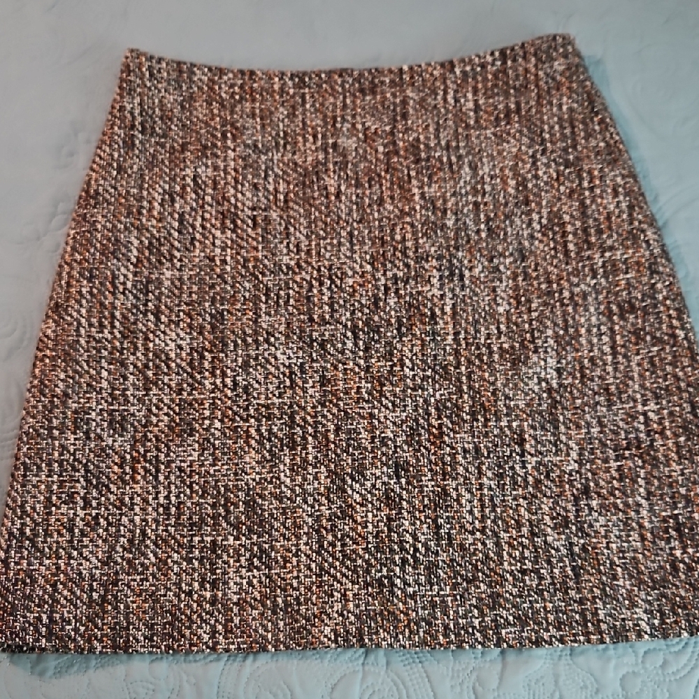 Ann Taylor Tweed Pencil Skirt - Black, Brown, Cream